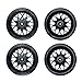 SANKUAI 4pcs Moyenne de la Roue de Roue de molette Rc Pièces de Rechange de Voiture Accessoires Enfants Jouets Enfants (Couleur : 4pcs Black)