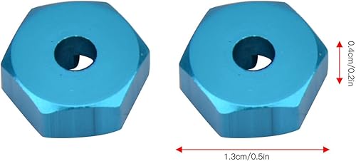 Miniatura 2 de Adaptador hexagonal de rueda, 0.276 in a 0.472 in de aspecto exquisito adaptador de cubo hexagonal para WLtoys modelo RC coche, N. 545