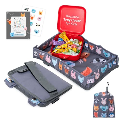 Image of Little Traveler Airplane Tray Table Cover – Universal Fit & Easy Setup – Airplane Tray Cover Kids - Use in Buses, Trains, High Chairs I Plane Travel Essentials for Kids