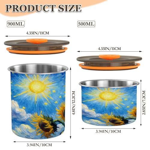 Envase de café ATTX acero inoxidable 500 ml con tapa hermética miniatura 2