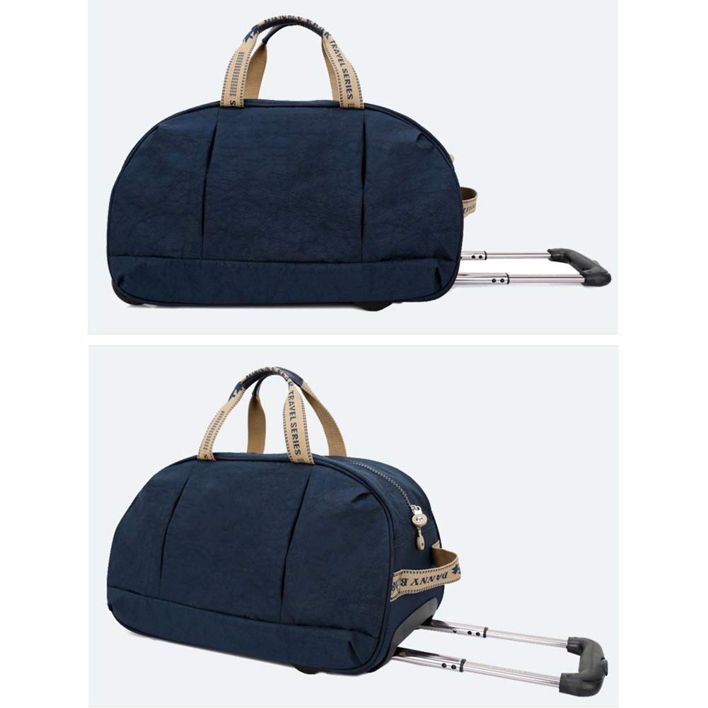 ADITAM ZHANGQIANG Valigia Trolley con Ruote Grande Super Leggera con Ruote Valigia da Viaggio di qualità (Colore : Blu Scuro, Dimensioni : 28 * 27.5 * 46.5cm) Double The Comfort