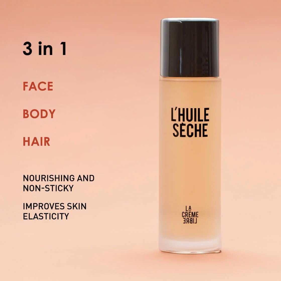 La Crème Libre, 3 in 1 Organic Body Skincare Oil, Roll-on Massage, Face Body Hair, 100% Natural Ingredients and Vegan - Image 3