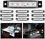 Nilight 10PCS 3.8” 6LED White LED Indicator Light Truck Camper Side Marker Light Marine Boat Stern Light Yacht Kayak Sailboat Trailer Bus RV Clearance Light 12V DC, 2 Years Warranty