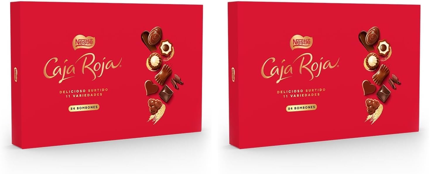 NESTLÉ CAJA ROJA bombones de chocolate con leche estuche 800g (Paquete de 2)