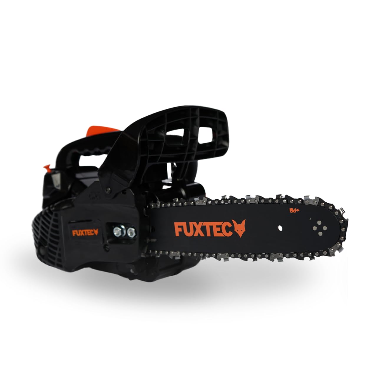 FUXTEC Motosierra Gasolina FX-KS226 - con espada de 10'', longitud de corte 20cm - 25,4cc, 0,95cv - Easy-Start - Editión negra -