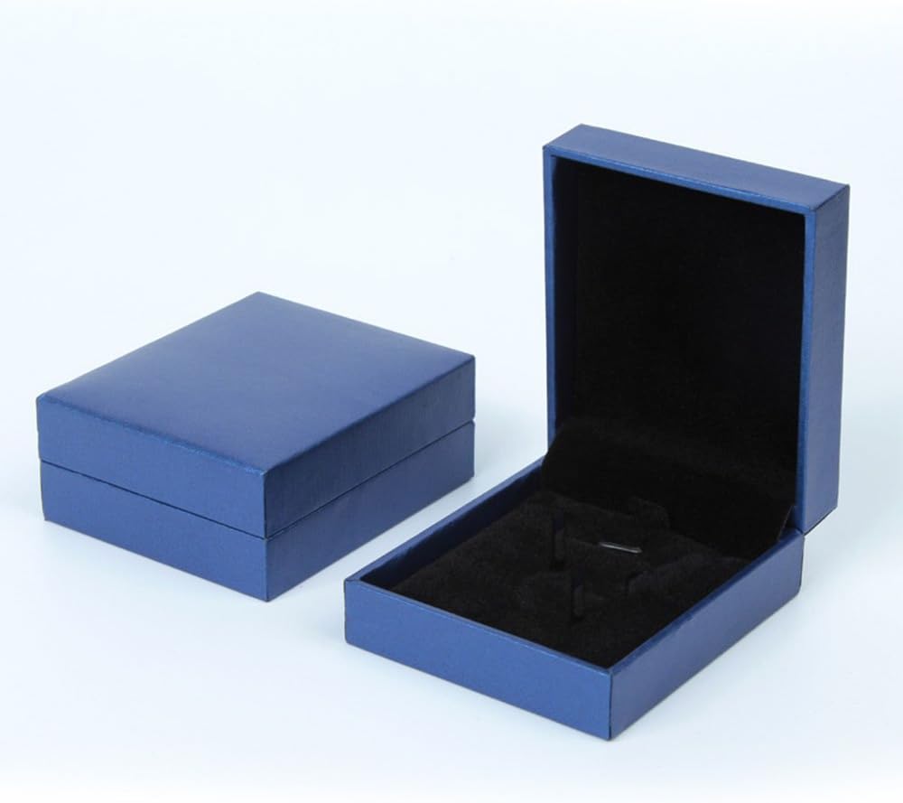 Jewellery Gift Presentation Gift Box for Bracelet Necklace Ring Bangle Chain Bracelet Watch Pendant Storage Display Box Case (Necklace) (Blue)