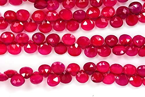 Chalcédoine rose fuchsia en cœur pour réussir vos colliers DIY