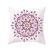 Lieson Funda de cojín decorativa, 1 funda de almohada para interior de 45 x 45 cm, fundas de almohada de 45 x 45 cm, corazones de flores, poliéster