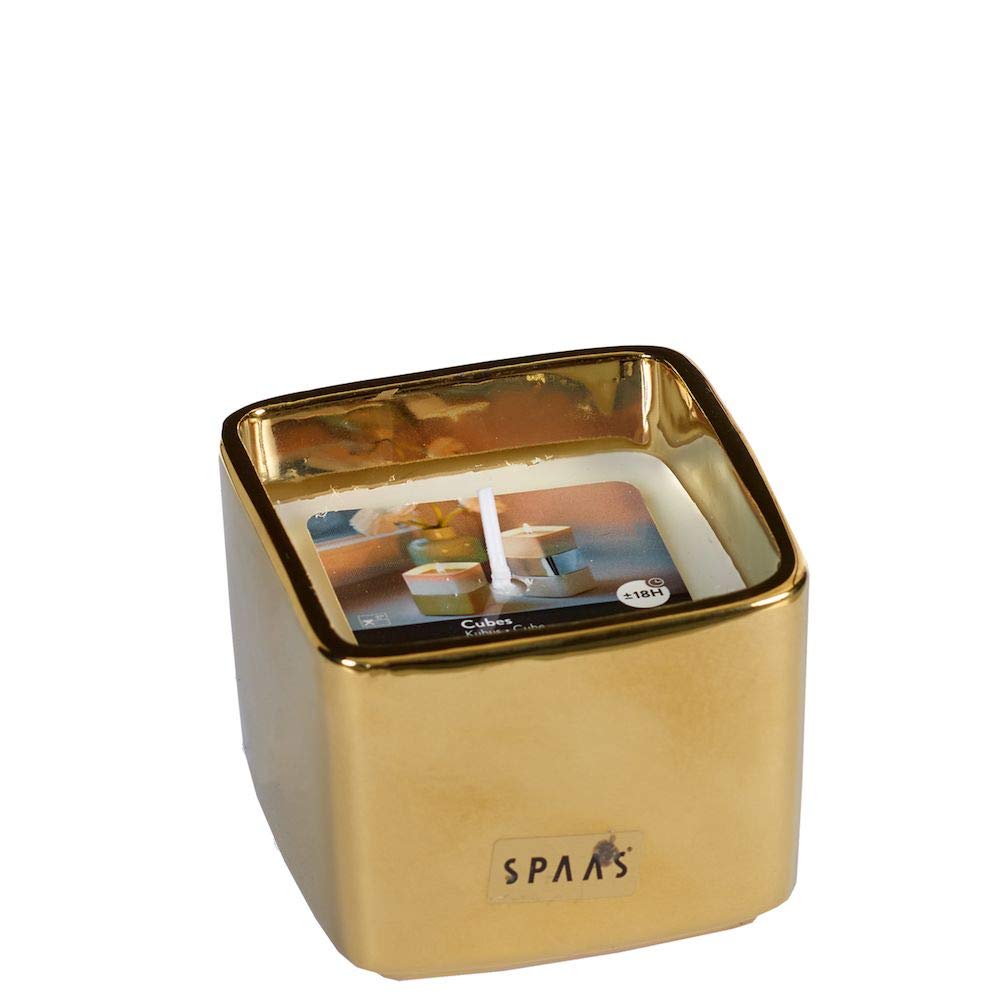 Bougies Cube en Porcelaine Or Spaas : coffret cadeau idéal pour les fêtes de fin d'année
