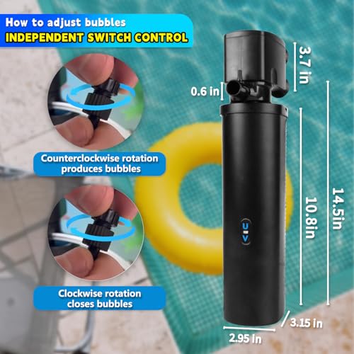 Coospider-Repta LARGE FISH TANK FILTER FOR 75-200 GALLON 600Gph Uv Aquarium Filter For 75-200 Gal Tank, Large Fish Turtle Tank Green Water Clean Machine Submersible Canister Filter Powerful Pump Pond Filter thumb #5
