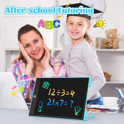 Image of Kids Travel Essential 12 Inch LCD Writing Tablet for Kids, 2 Pack | Toys for Ages 3-8, Preschool Classroom Must Haves, Electronic Drawing Board, Birthday Gifts for Boys & Girls