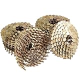 TINVHY 3600 Pieces Full Round Head Coil Roofing Nails Inclined 15 Degrees Electro Galvanized Finish Large Cap Coil Nails
