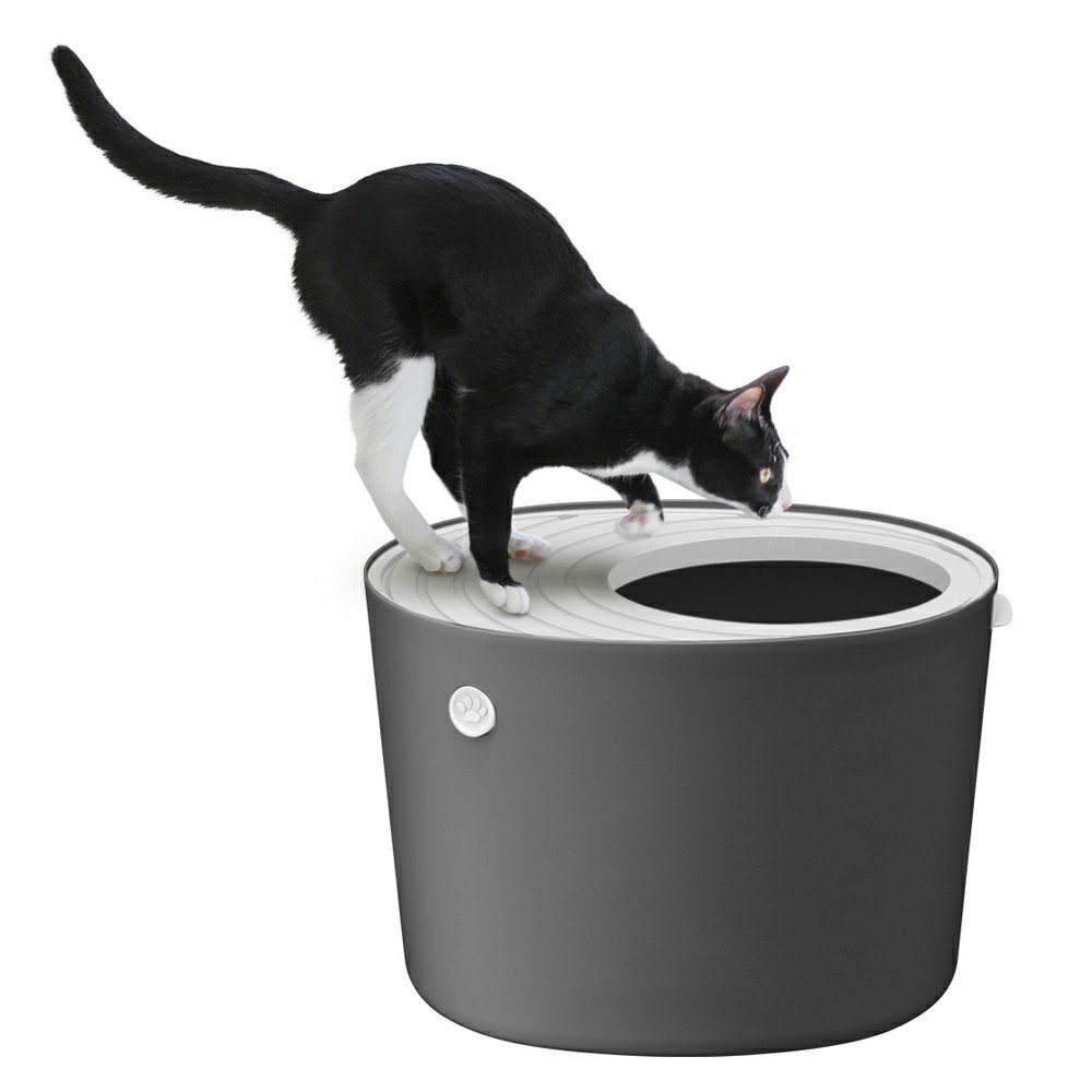 Amazon | アイリスオーヤマ 猫用トイレ本体 上から猫トイレ (飛び散ら