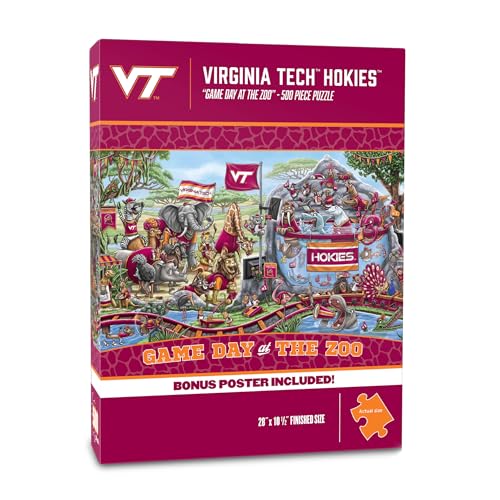 Image of YouTheFan NCAA Virginia Tech Hokies inchGame Day At The Zoo inch 500 Puzzle