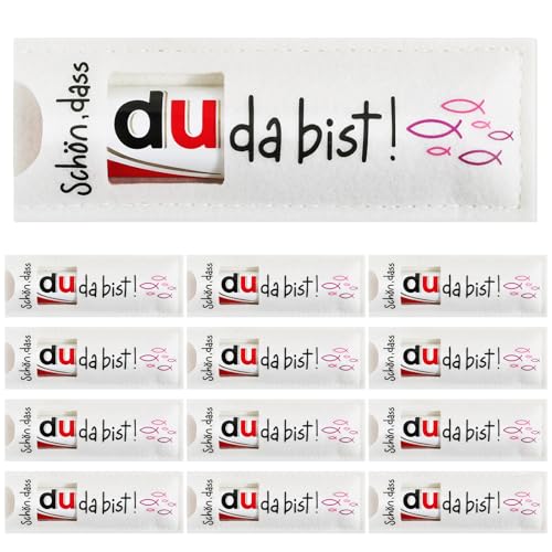 BOFUNX 24pcs Gastgeschenk Kommunion - Schön dass du da bist...