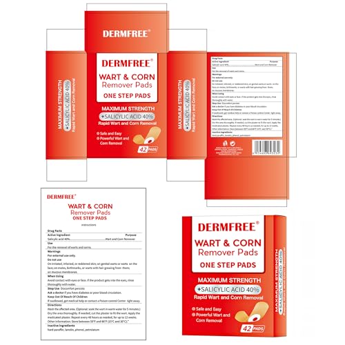Image of Plantar Wart Remover Pads, Wart Remover Bandaid for Plantar Wart, Hand Wart, Corns, Callus Removal, 40% Salicylic Acid 42 Pads