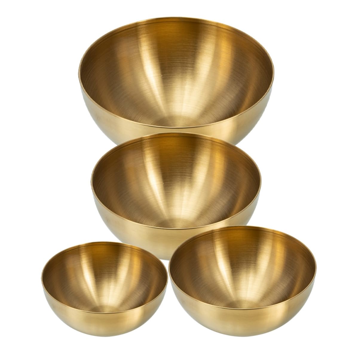 ABOOFAN 4 Pièces Bol à Salade en Acier Inoxydable, Grand Modèle Polyvalent