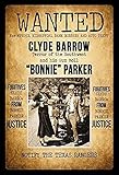 CAIRUO Wanted Bonnie and Clyde Motiv 2 Metal Custom Metal Sign 8X12 Inches for Bar Cafe Restaurant...