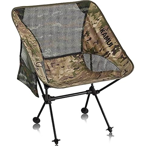 Silla de camping portátil KAMUI, con bolsillo lateral y pies más grandes Cover