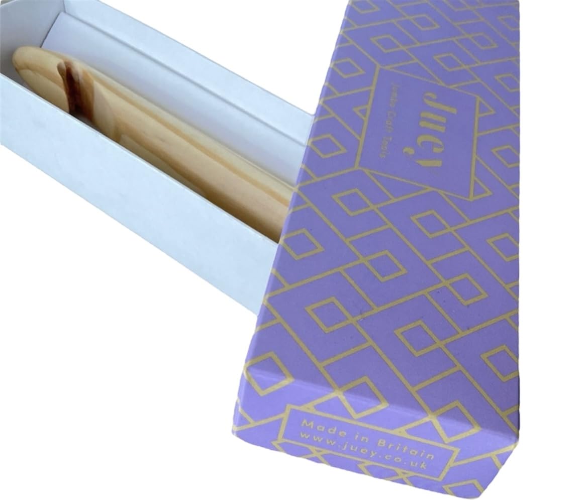 Juey Jumbo Handcrafted Wood 25mm x 300mm Giant Crochet Hook-Lightweight Natural Ideal for Extreme Chunky Yarn Ideal Gift