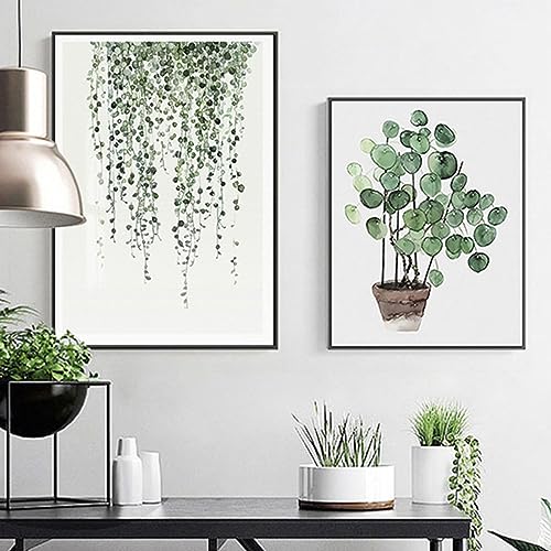 Boho plant canvas feuilles impressions sur toile texturée - 7