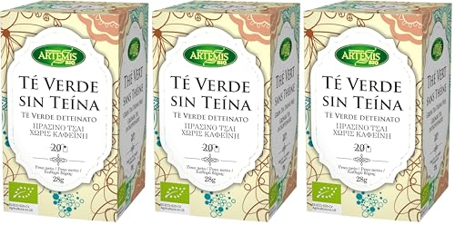 ArtemísBio Té Verde Descafeinado - 20 Infusiones (Paquete de 3)