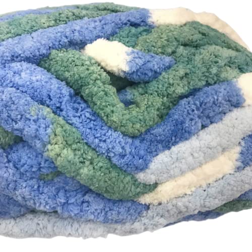 8 Pack Multicolor Blue Soft Chenille Blanket Chunky Yarn, 64Oz Washable Arm Knitting Yarn Cozy Large Chunky Knit Yarn Jumbo Bulky Yarn For Big Crochet Craft Weave Diy #TOP1
