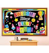 Amazon.com: Wiooffen Classroom Colorful Welcome Door Cover Banner Wall ...