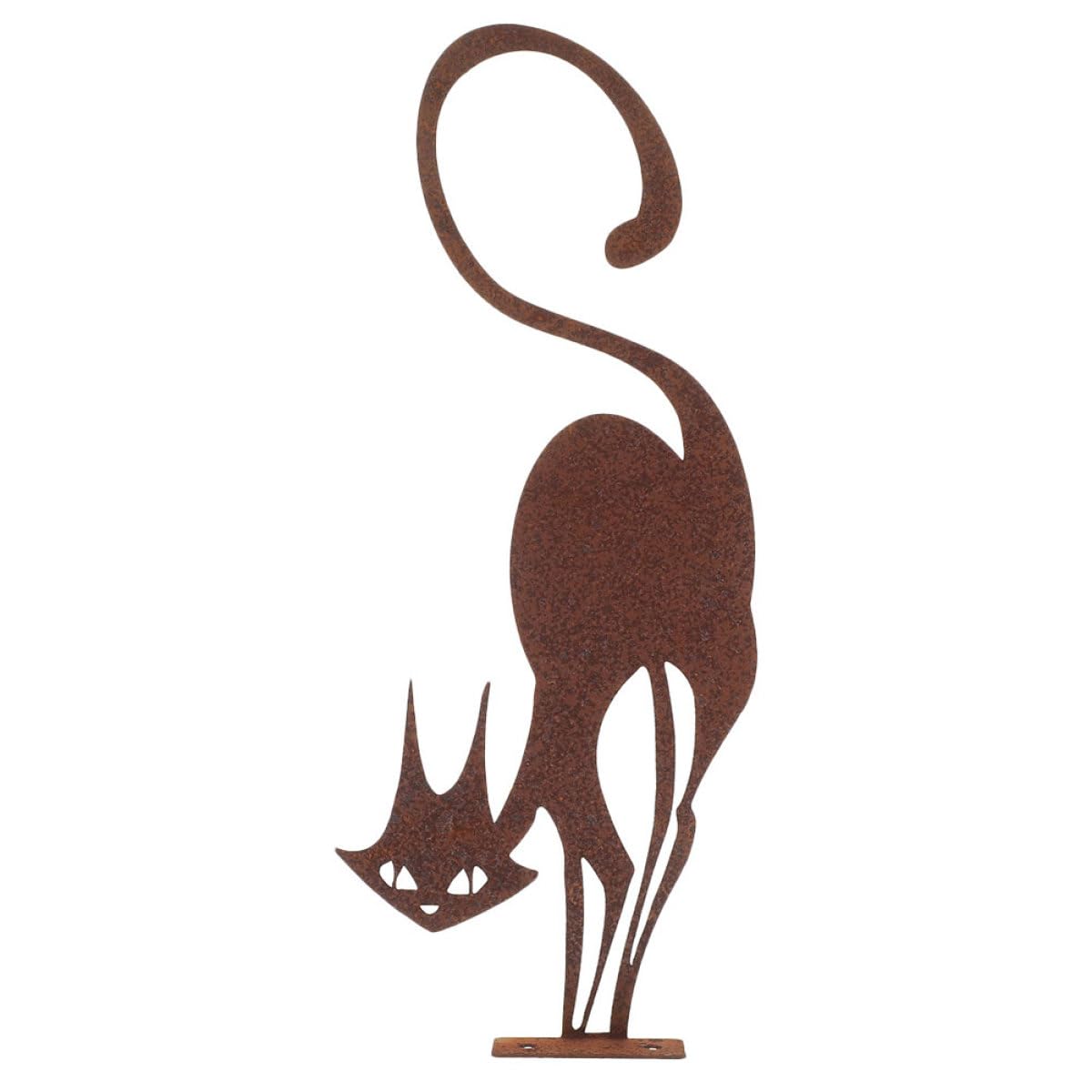 Chat en fer effet rouille : sublimez votre pelouse et extérieur