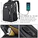 marcello Laptop Rucksäcke mit USB-Ladeanschluss Herren Damen für Arbeit Schule Uni Schulrucksack für Jungen Teenager mit Laptopfach & Anti Diebstahl Tasche (Schwarz, 15,6 Zoll)
