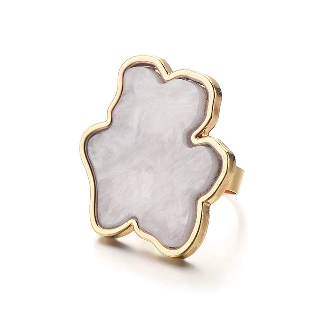 AKOAK Adjustable Mini Nail Ring Tray, Resin Nail Art Gel Makeup Plate Palette, Ring Gel Polishing Mixing Tray DIY Color Plate Nail Art Polishing Paint Plate (Bear, 3Pcs)