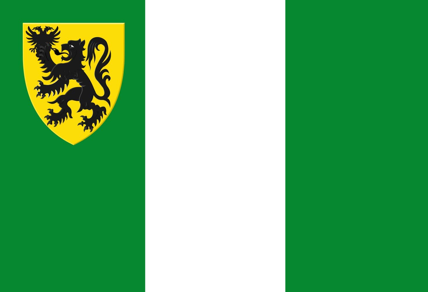 Drapeau Zelzate vlag anti-effilochage pour pavoisement extérieur longue durée