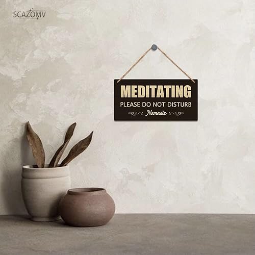 Vista 19 de Zen Room Decor: Sky Above Me Earth Below Me Fire Within Me - Letrero de madera para meditación, arte de pared para estudio de yoga, hogar