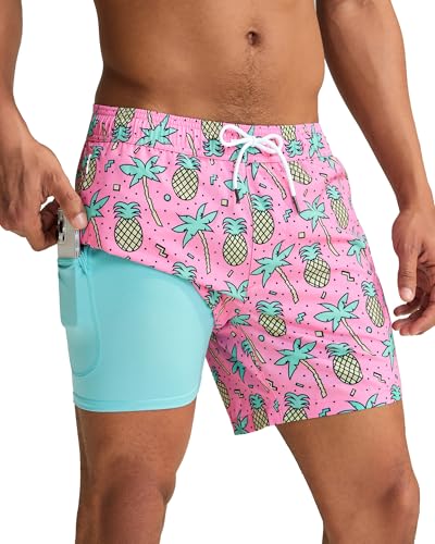 maamgic Mens Swim Trunks with Compression Liner 5 Inch,...