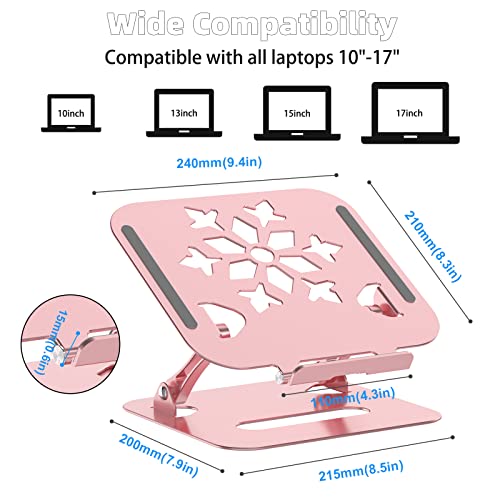 Laptop-Stand-Adjustable-Ergonomic-Laptop-Riser-Portable-Aluminium-Alloy-Computer-Stand-for-Laptop-Laptop-Stand-for-Desk-Compatible-with-MacBook-Air-Pro-Dell-XPS-All-Laptops10-17-Rose-Gold