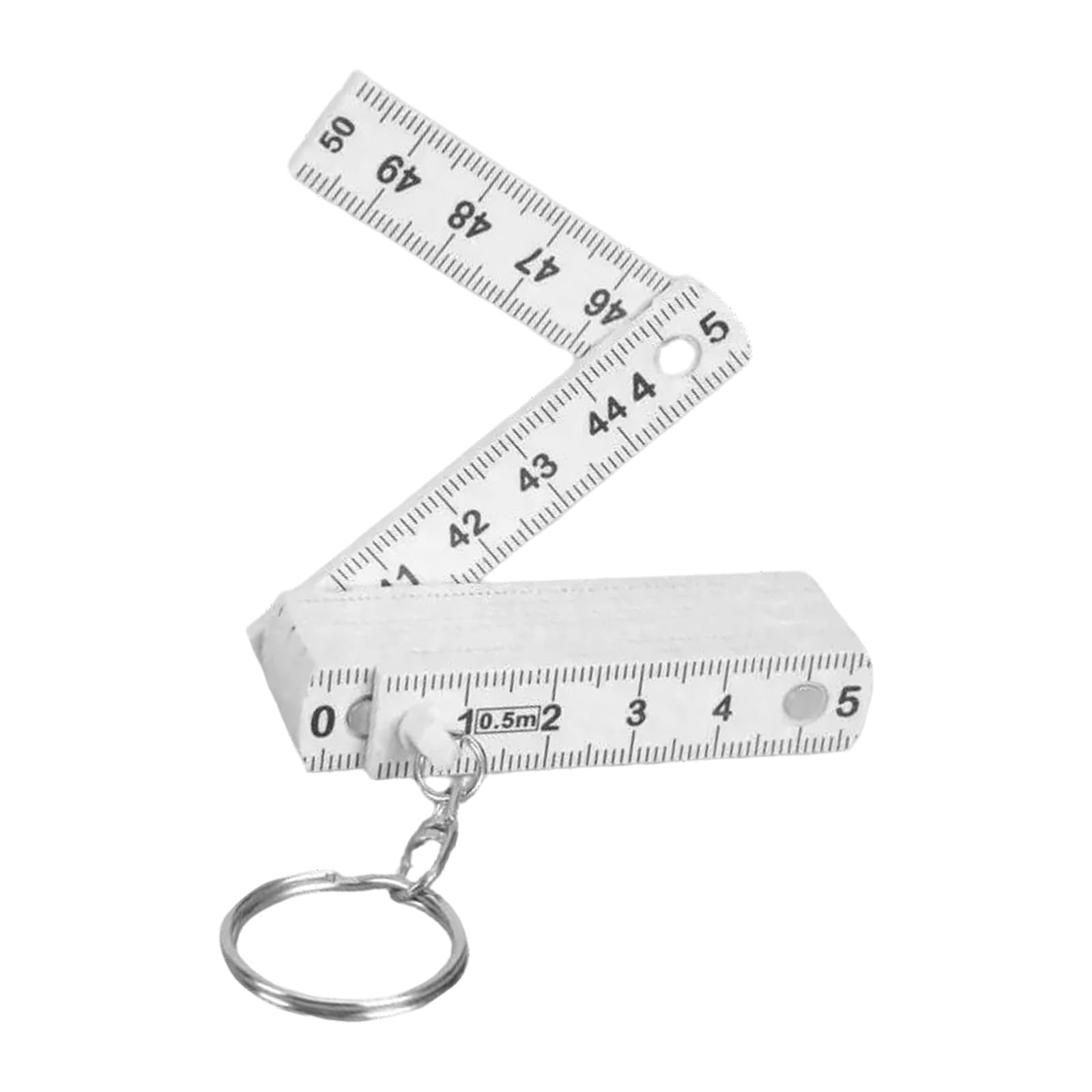 Veltros Sturdy 0.5 Meter Folding Ruler Keychain Measuring Tool with Metric Scale for Measurements in Any Environment Sturdy Ruler