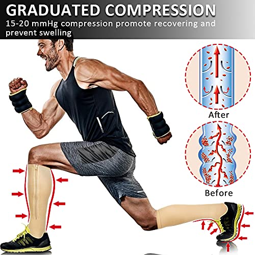 Image of Ailaka Medical 15-20 mmHg Zipper Compression Socks Women Men