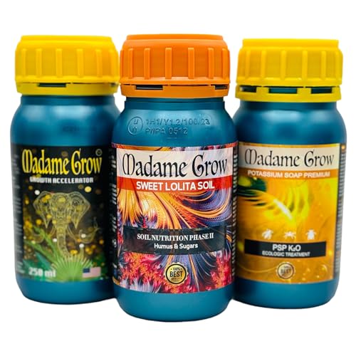 Super Düngemittel Kit für Pflanzen 420 - Natürlicher Dünger - Wachstum, Blüte, Mästung, Schutz und Nährstoffversorgung - Große Ernten (Mandarine, 3 X 250 mm)