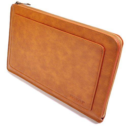 BENFAN Zippered Padded Laptop Sleeve 15.4 Compatible with New MacBook Pro 15 Case