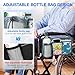 SHIFANQI Wheelchair Bag, Walker Bag, Wheelchair Side Bag, Armrest Organizer Pouch with Cup Holder Attachment and Reflective Strip, Accessories for Most Wheelchairs, Walker, Rollators, Blue Flowers