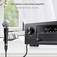 Vista 7 de Disino - Cable de micrófono XLR hembra a TS mono de 1/4 pulgadas (6.35mm), desequilibrado de 3 pines XLR hembra a conector de micrófono TS de cuarto