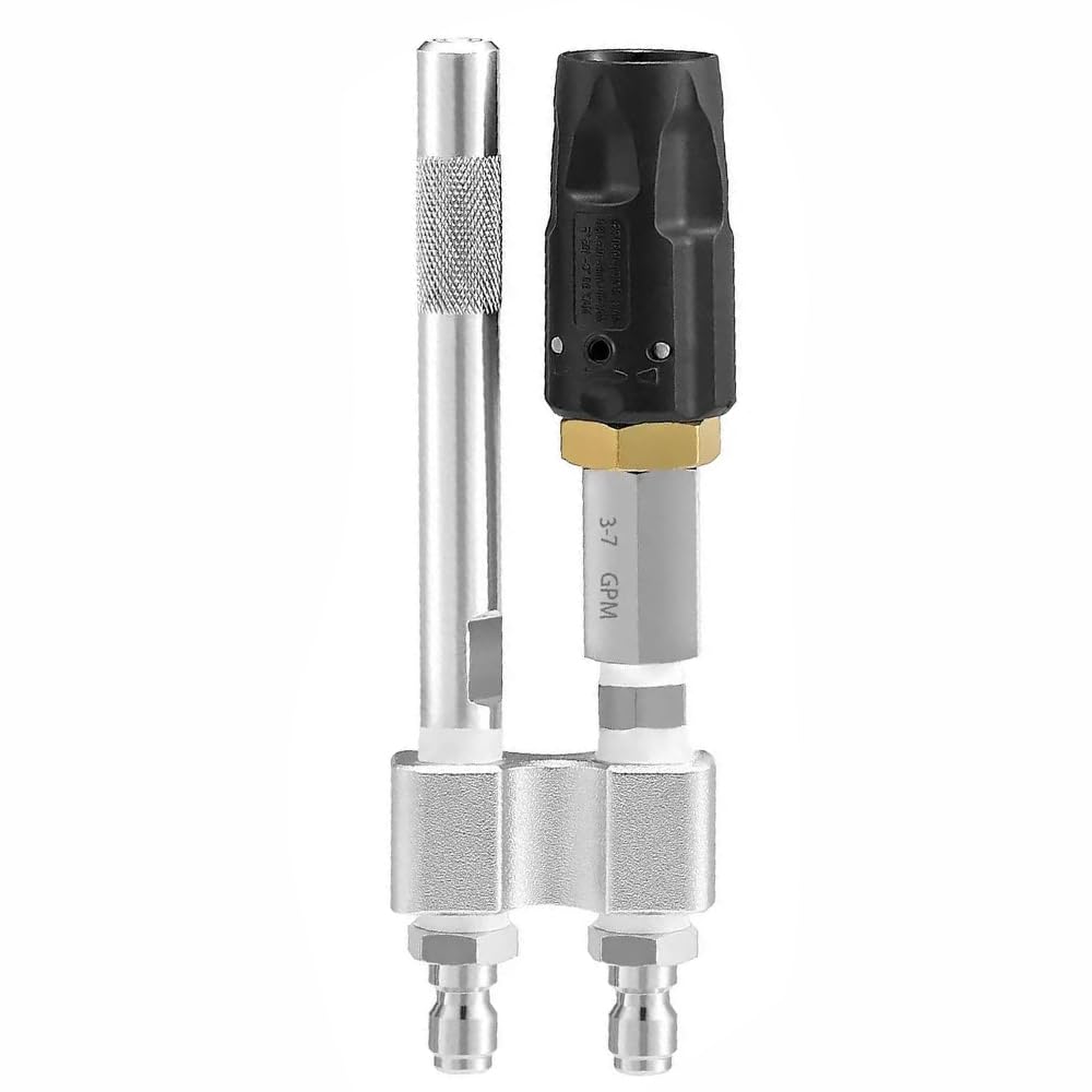1 boquilla giratoria para lavadora a presión, boquilla de pulverización de acero inoxidable de 17 cm para limpieza de manchas de gran área