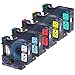 Nastro per Etichette Wonfoucs Compatibile In sostituzione di Dymo D1 12mm x 7m 45013 45016 45017 45018 45019 Compatibile con Dymo LabelManager 160 280 100 110 120P 150 210D 220P, confezione da 5