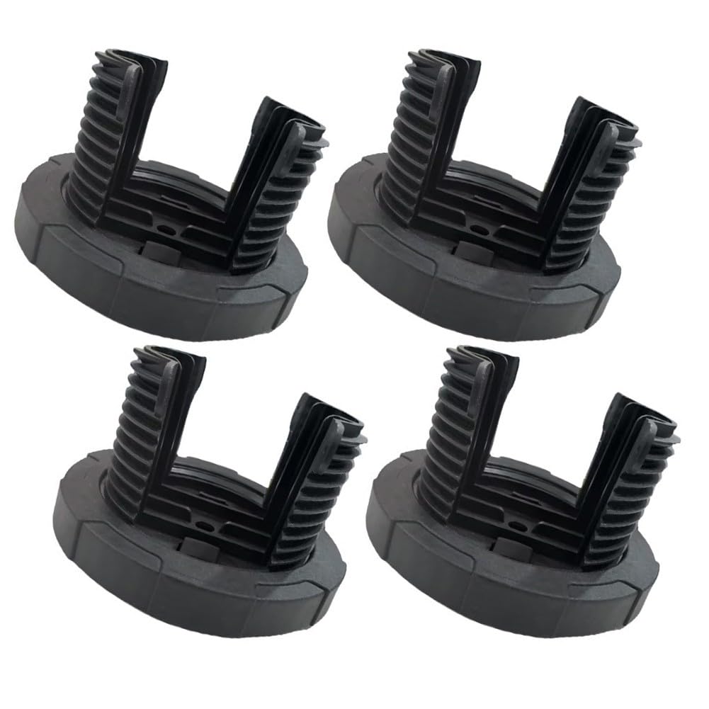 Soporte de vigueta ajustable para terrazas y suelos, pedestal de plástico con canales de drenaje, 15-50 mm de altura, negro, paquete de 4
