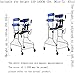 Standing Walker 4 Wheeled Rehabilitation Training Walking Frame Portable Medical Walking Aid for Adults Elderly and The Disabled Mobility Aids Walker