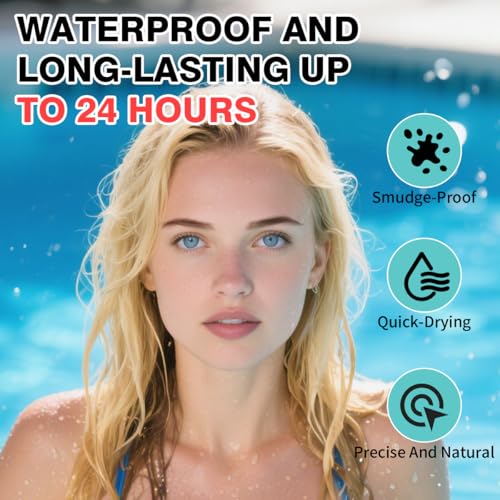 Image of Microblading Eyebrow Pen, 4 Tip Precise Microblade Eyebrow Pencil That Looks Like Hair, Waterproof Natural Eye Brow Pencils for Women, Non Dry Out and Last All Day (Brown)