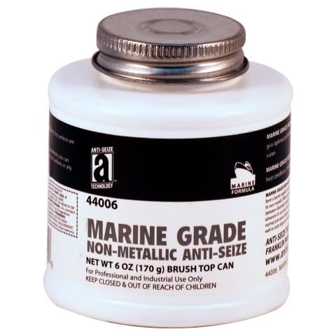Marine Grade 44006 Non Metallic Anti-Seize Compound, 6 oz., Brown, Paste Cover