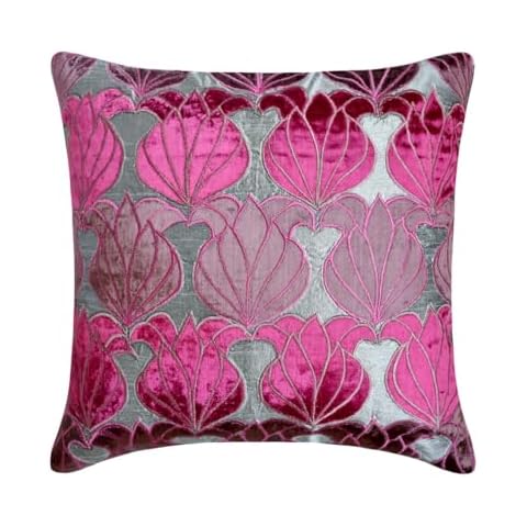 HomeCentric Fuchsia Lotus Cushion Covers Cover