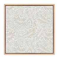 SIGNWIN Framed Canvas Wall Art Leaves Pattern Canvas Prints Home Artwork Decoration for Living Room,Bedroom - 16x16 inches