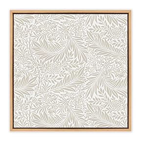 SIGNWIN Framed Canvas Wall Art Leaves Pattern Canvas...